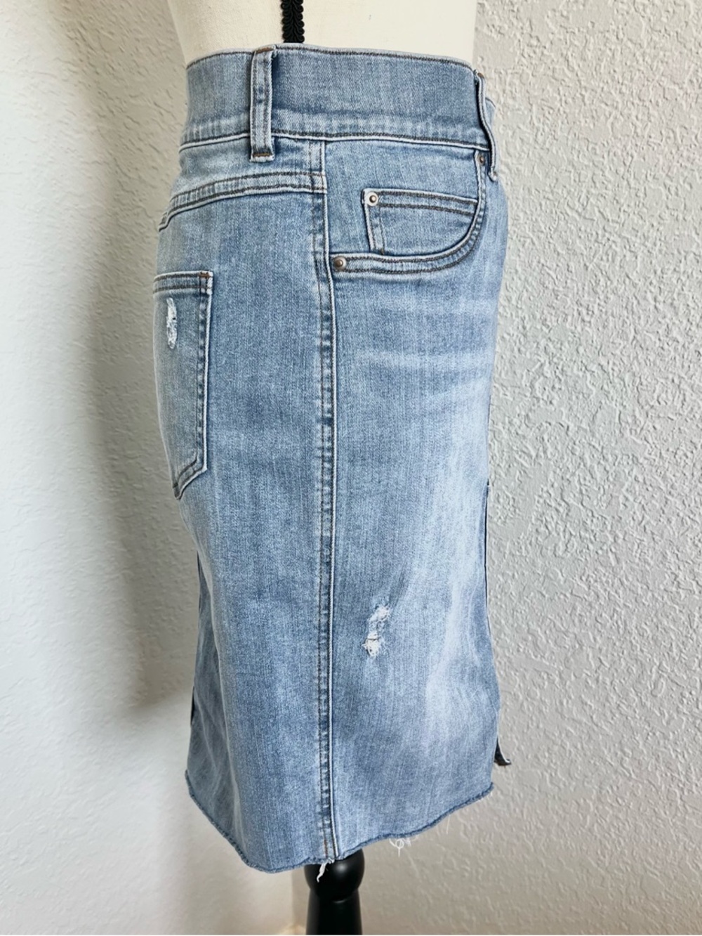 Spanx Distressed Denim Skirt - Picture 6 of 6